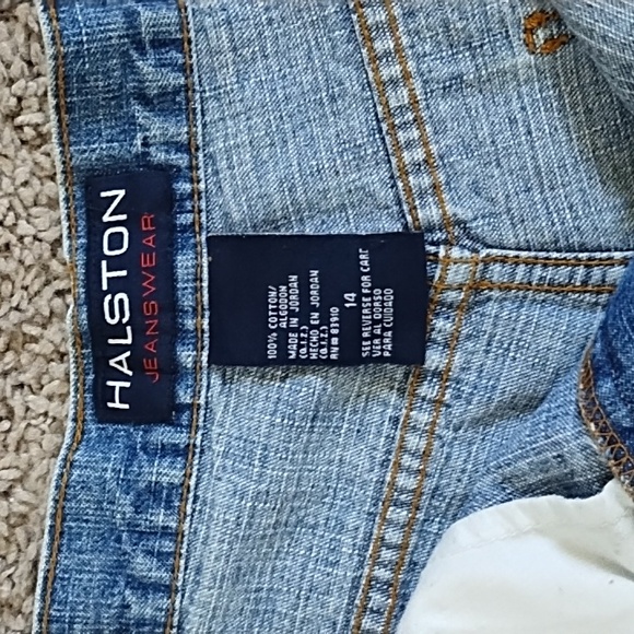 Vintage Halston jean shorts Misses Size 14 - Picture 11 of 11